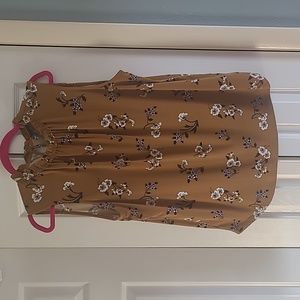 Ann Taylor Gold Floral Blouse